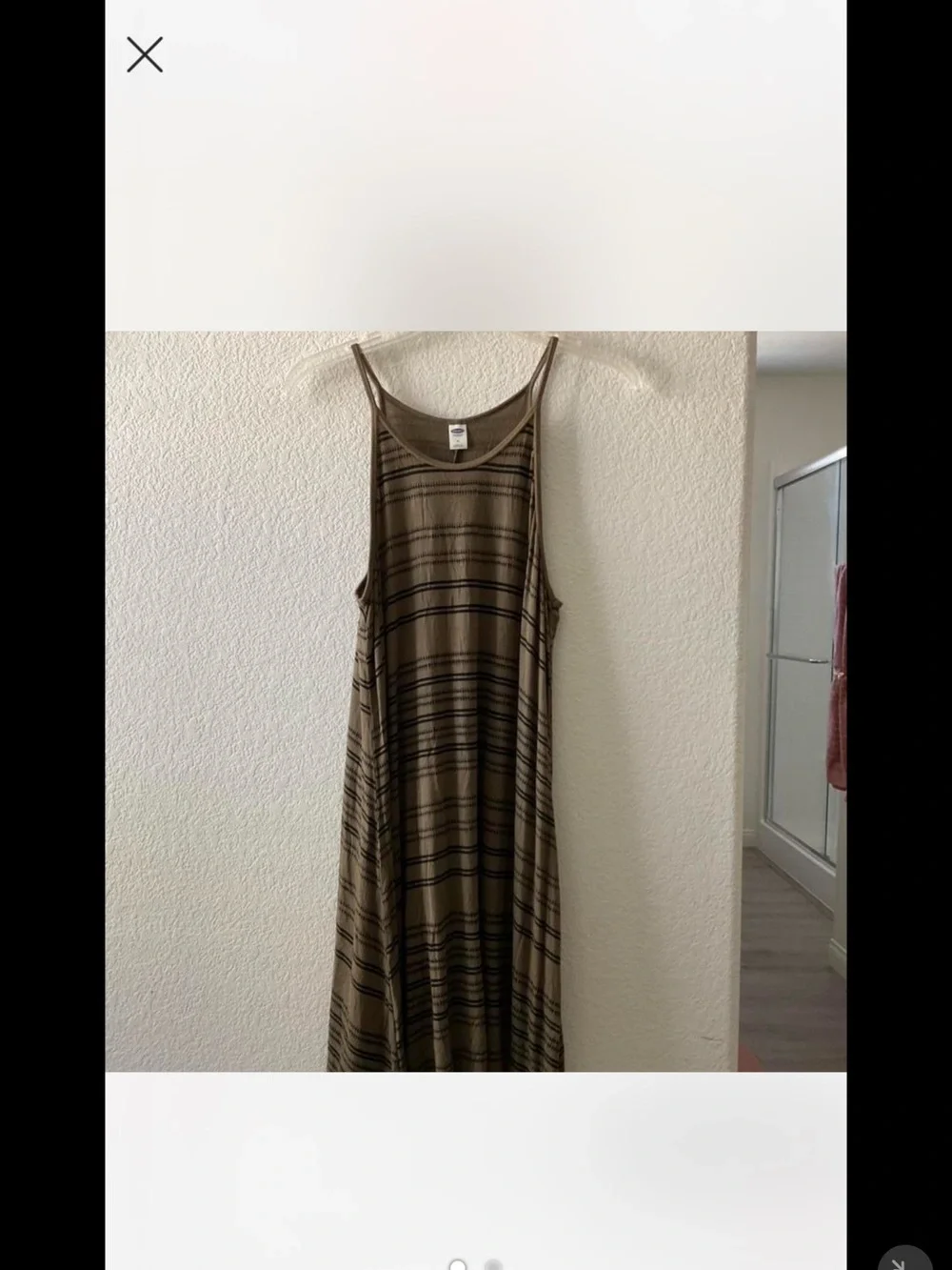 Old Navy Brown Striped Sleeveless Maxi Dress